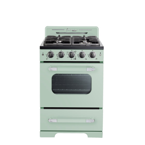 Unique Classic Retro 24" 4 burner 2.9 cu. ft. Freestanding Gas Range
